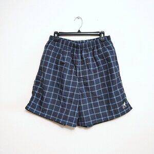 Vintage Kangol Men's Swim Trunks Size XL Blue Plaid Mesh Lined Swim  Shorts
